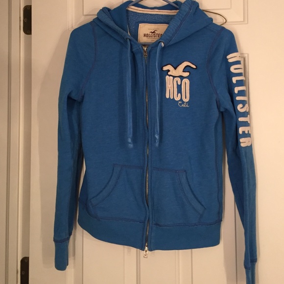 Large blue hollister zip up