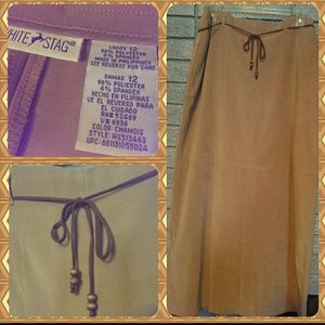 Faux Suede long skirt