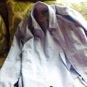 Jean button down.