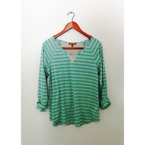 Hive & Honey Mint/ Grey Striped Raglan
