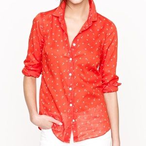 J. Crew "The Perfect Shirt." Horseshoes & anchors!