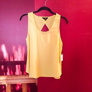 Jack by BB Dakota Yellow Cut-Out Tank Top (M)