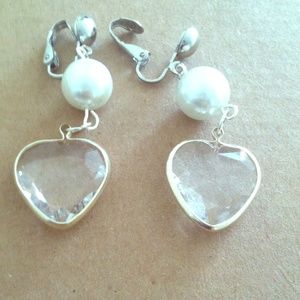 Ice ice baby Heart clip-on Earrings