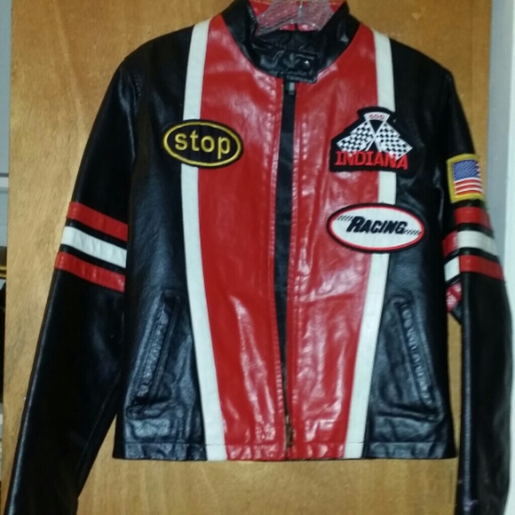 Leather race jacket