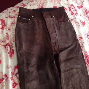 votre nom suede pants