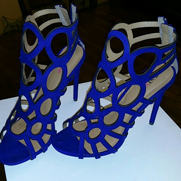 Royal blue booties