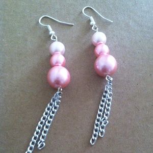 Fancy Pink Dangle Earrings