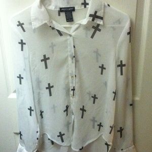 Cross white blouse