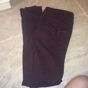 maroon jeggings