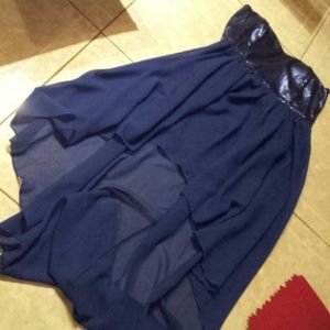 strapless high low dress