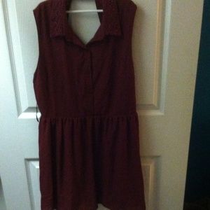 Burgundy dress