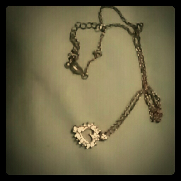 Heart crystal necklace