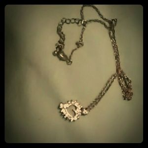 Heart crystal necklace