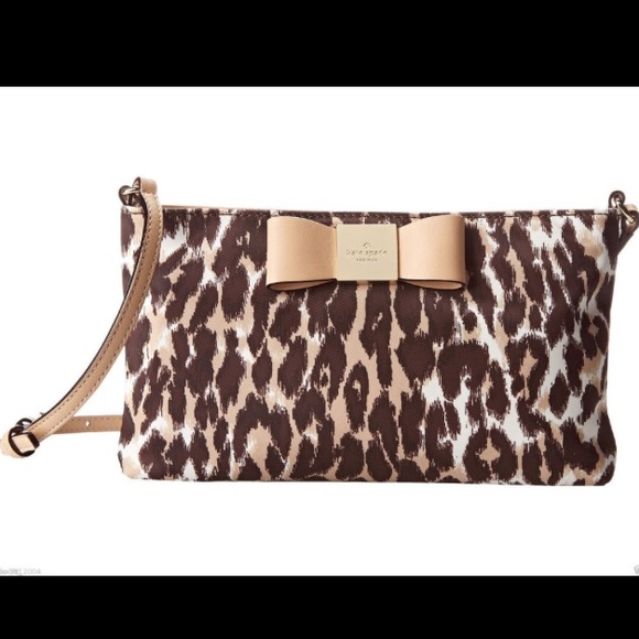 kate spade Handbags - 🎀NWT! Kate Spade Leopard Nylon Maree Crossbody!!