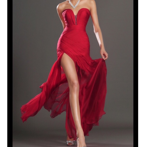 La Femme Dresses & Skirts - La femme red prom dress