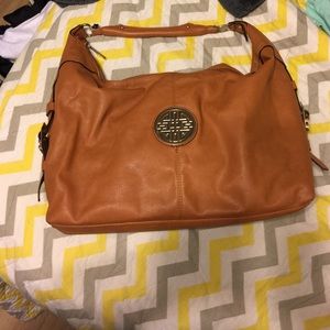 Tan leather tote