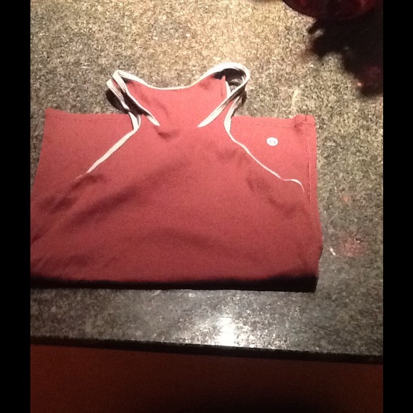 Lululemon plum cotton workout shirt