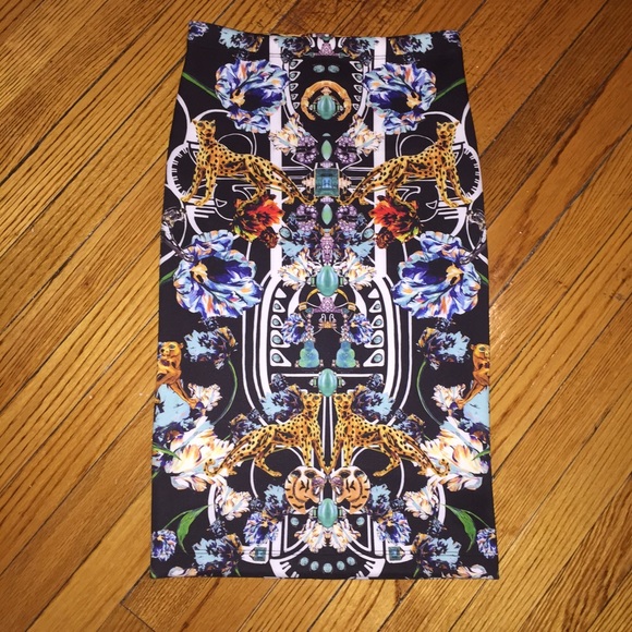 Clover Canyon Gold Panther Pencil Skirt - Picture 2 of 4