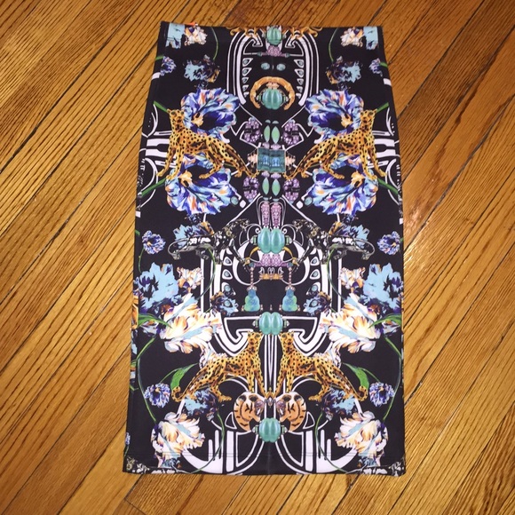 Clover Canyon Gold Panther Pencil Skirt - Picture 3 of 4