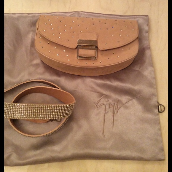 Giuseppe Zanotti Blush Swarovski Clutch Bag - Picture 2 of 3