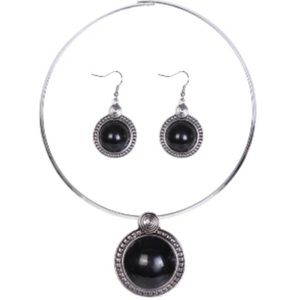Black & Silver Choker Set