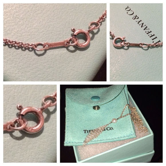 Authentic Tiffany Mesh Pearl Necklace - Picture 2 of 4