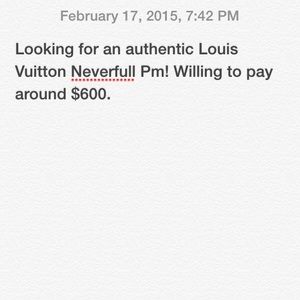 Looking for Louis Vuitton Neverfull