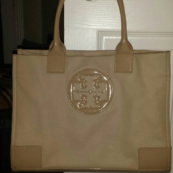 Authentic Tory Burch Canvas Elle Tote