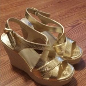 Gold Wedges,  NEVER WORN!