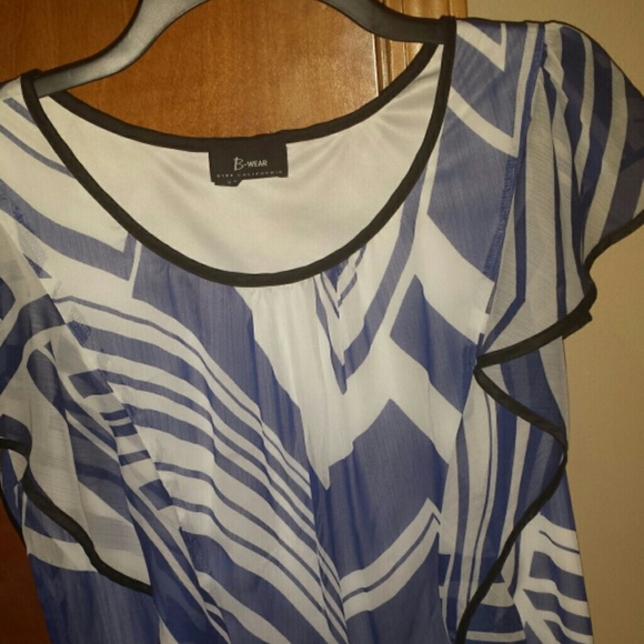 Blue, black, white short sleeve