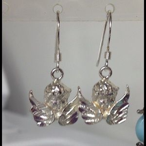 Sterling Silver Angel Earrings