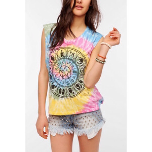 Tie-dye astrological sign T-shirt