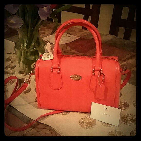 Coral coach purse "new"