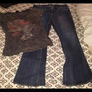 🚫❌Sold Day trip shirt AE jeans