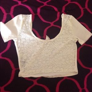 White crop top
