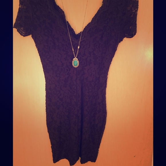 [SOLD] Navy Lace Dress