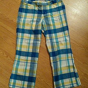 CUTE!!! Hollister plaid crop pants