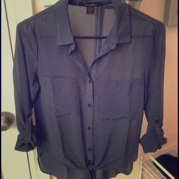 Grey button up blouse top, Small, New condition - Picture 1 of 3