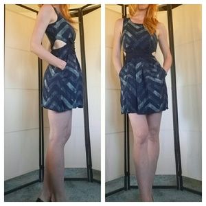 70's style shift dress with side slits