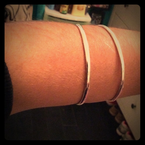 Two silver bangles