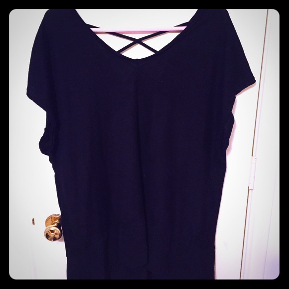 Black top with chiffon bottom