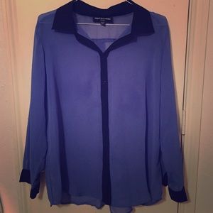 Royal Blue Chiffon Top