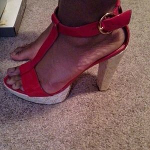 CUTE RED PATIENT LEATHER SHOE