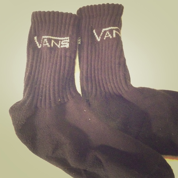 Black vans long socks