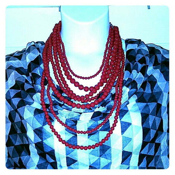 Red 7 strand beads *Make offer*