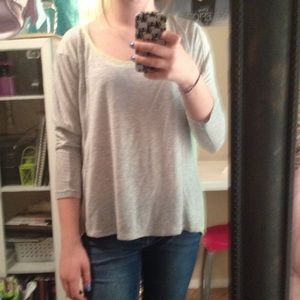 Grey and green 3/4 sleeve