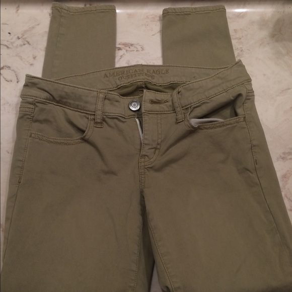 AEO khaki jeggings.