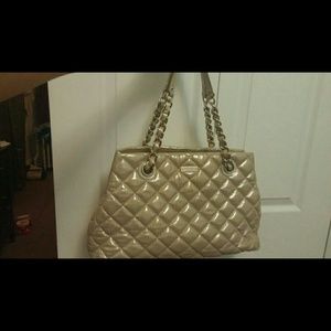 Original Kate Spade light gold purse quilted