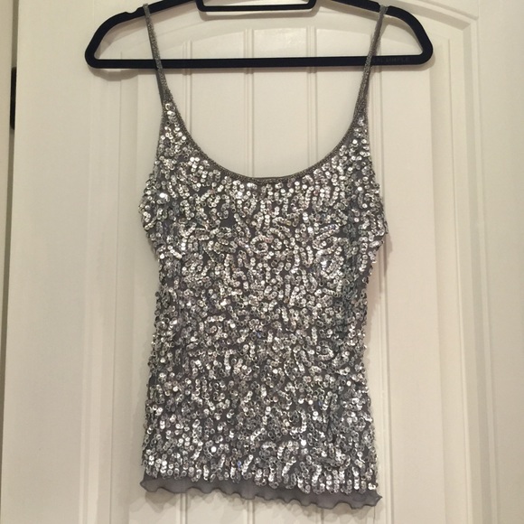 Silver sparkly tank