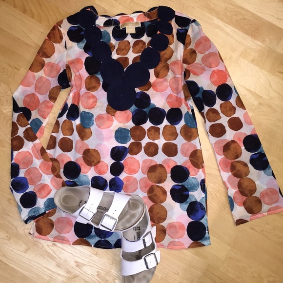 MICHAEL kors bright colorful soft linen tunic S - Picture 1 of 4